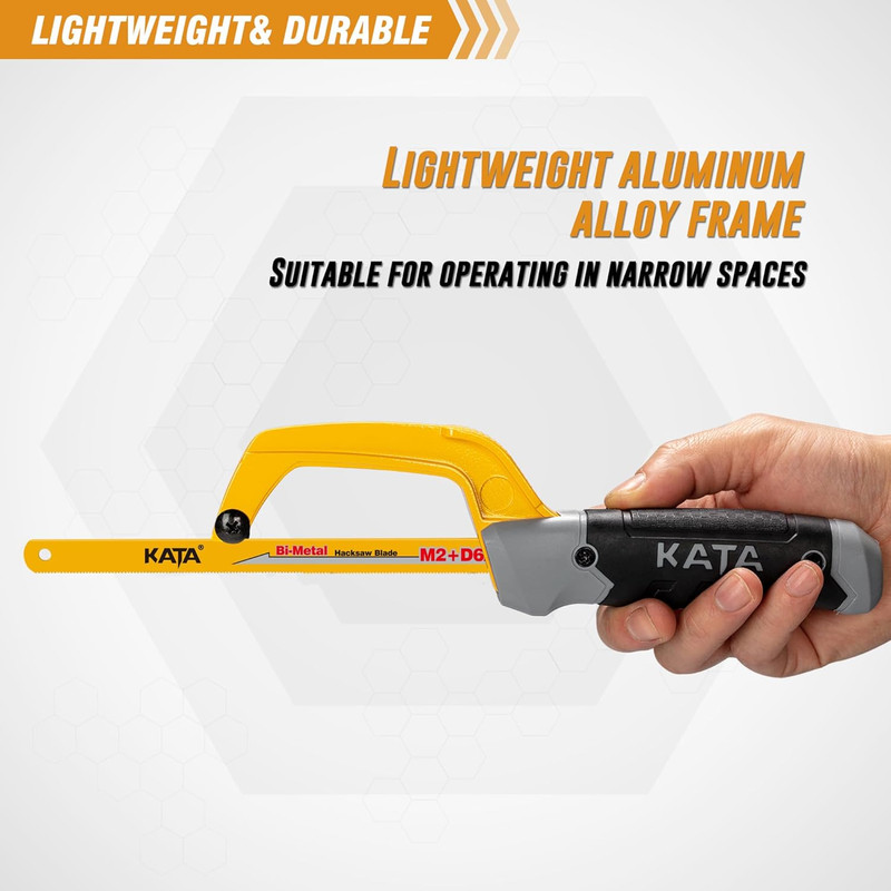 Mini Hacksaw for Metal Cutting, Compact Hand Hack Saw Tool with 10 Inch Aluminum gallery