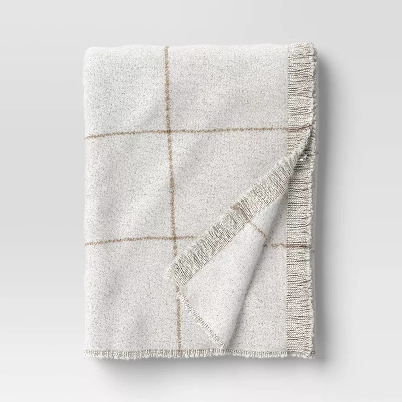 Windowpane Boucle Throw Blanket - Threshold gallery