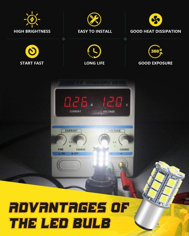 2 Bright White LED Light Bulbs for Bobcat T740, T770, T870 rear worklight 12V US gallery