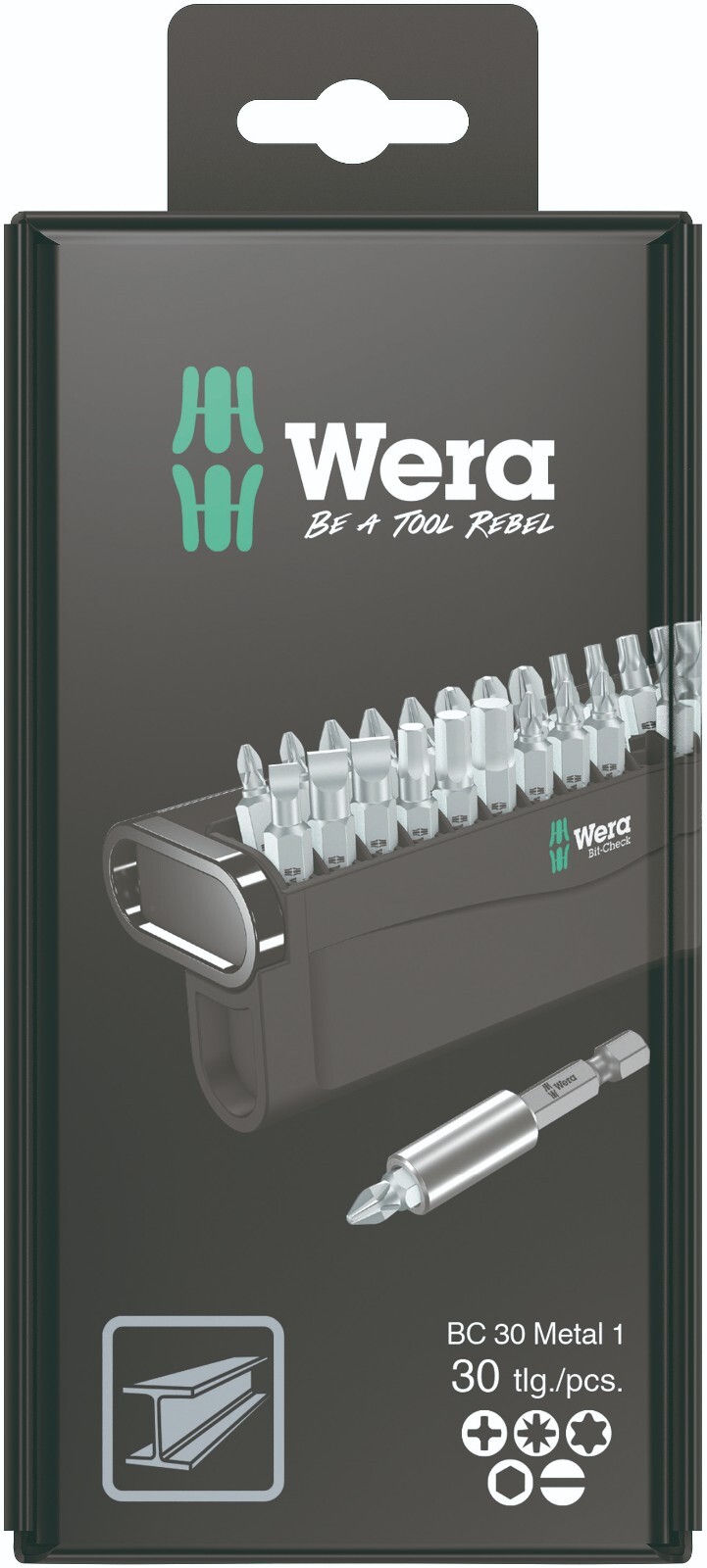 Wera Bit-Check 30 Metal 1 SB Screwdriver Bit Set 05057440001 gallery