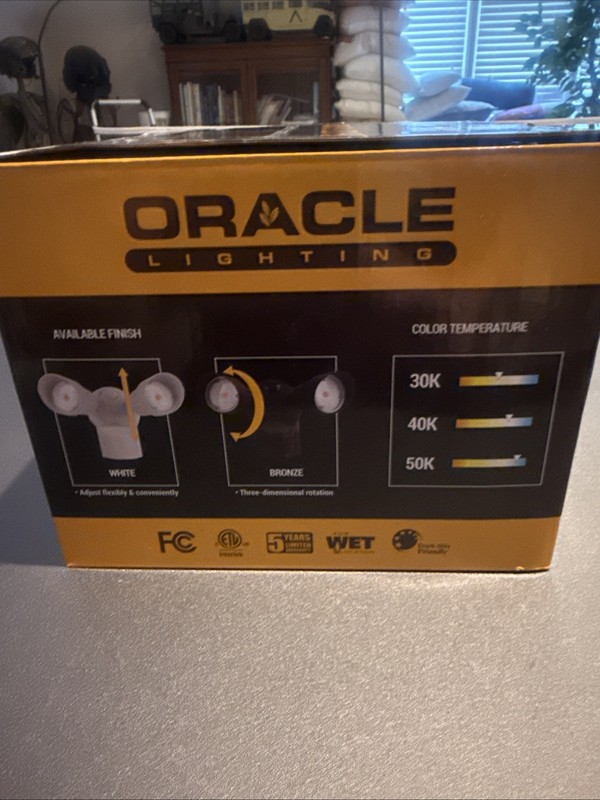 Oracle Lighting 2 Head Motion Activated LED Security Light White LED Aluminum gallery