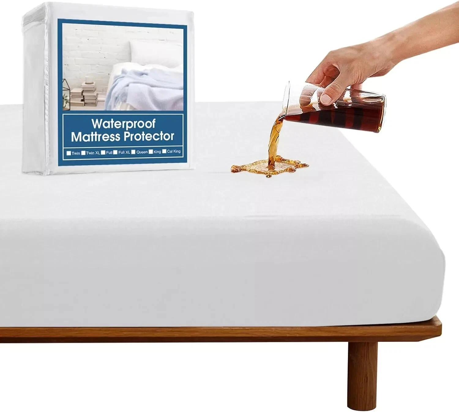 Full Size Waterproof Mattress Protector, Full Mattress Cover Pad Waterproof gallery
