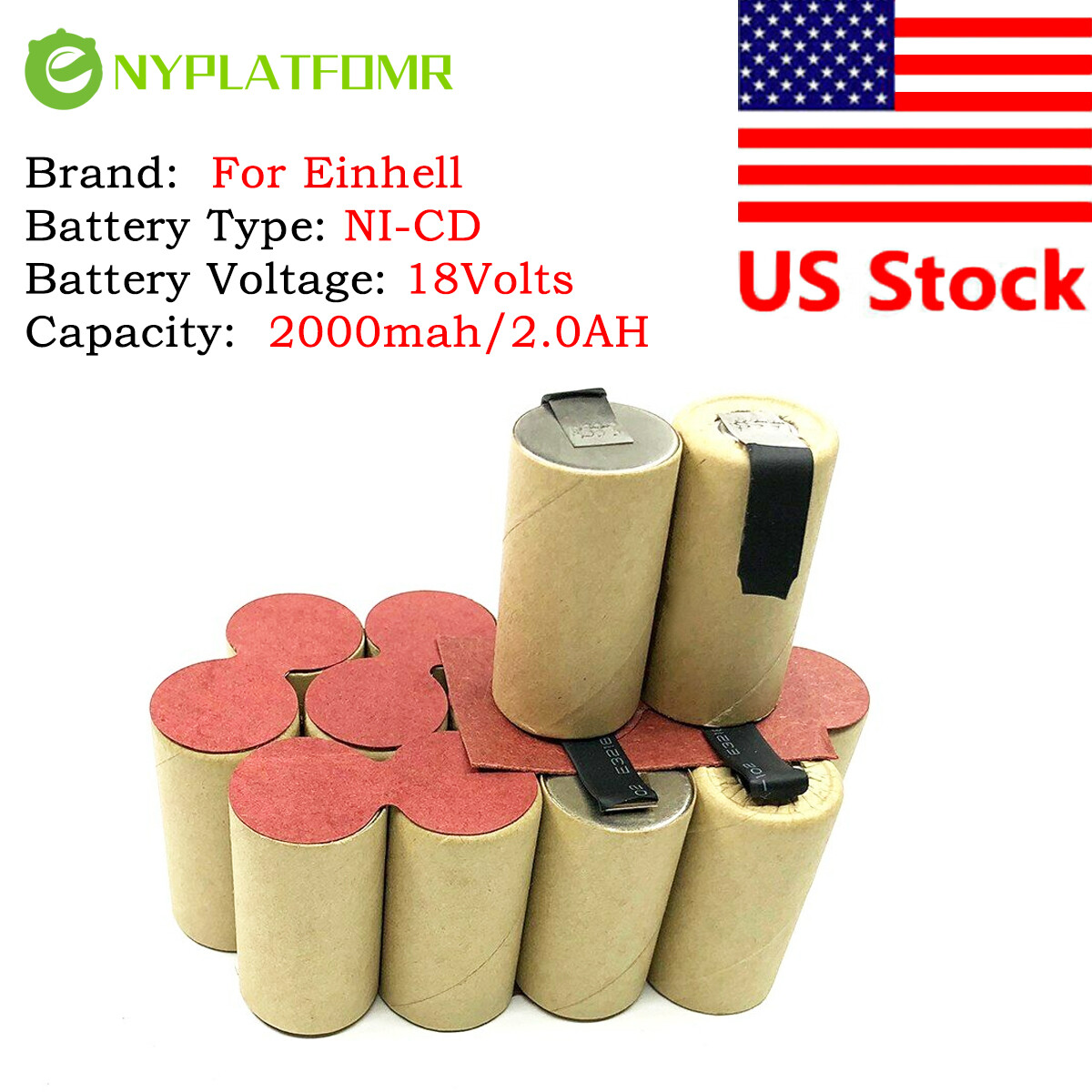 SOLDERING REQUIRED for Einhell 18V Battery CD AccuPack 18 Pro MBR180 PAS18 01015 gallery
