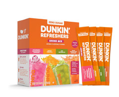 Dunkin’ Zero Sugar Refreshers Powdered Drink Mix Packets, 30 Ct Variety Pack, 3