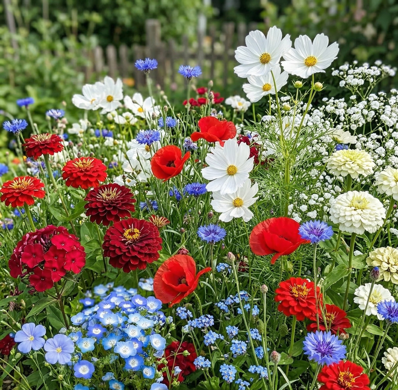 Landscaper's Pack PATRIOTIC GARDEN Wildflower Mix Red White Blue USA 3000 Seeds! gallery