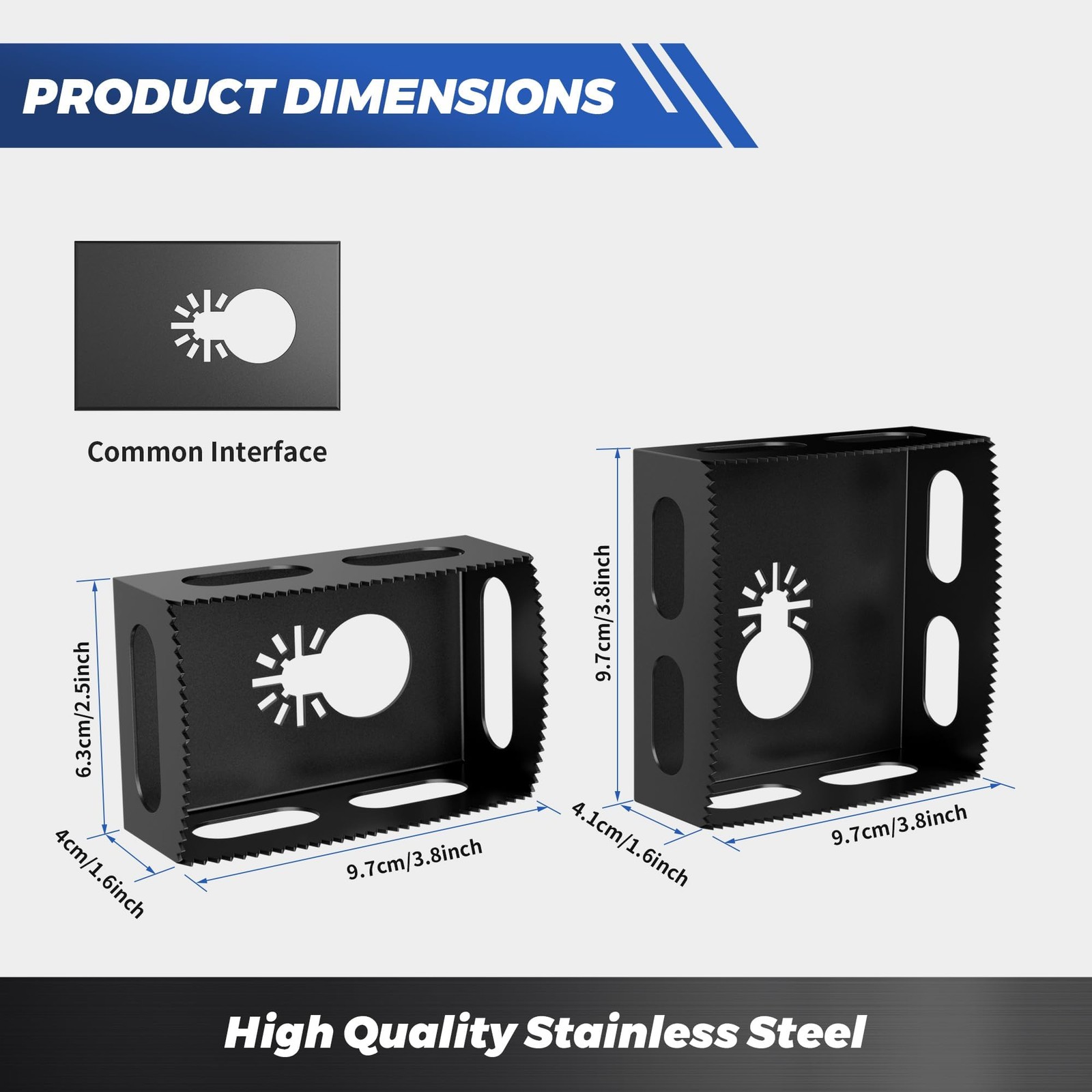 Upgraded Square Slot Cutter for Drywall Stainless Steel Outlet Box Cutter for... gallery