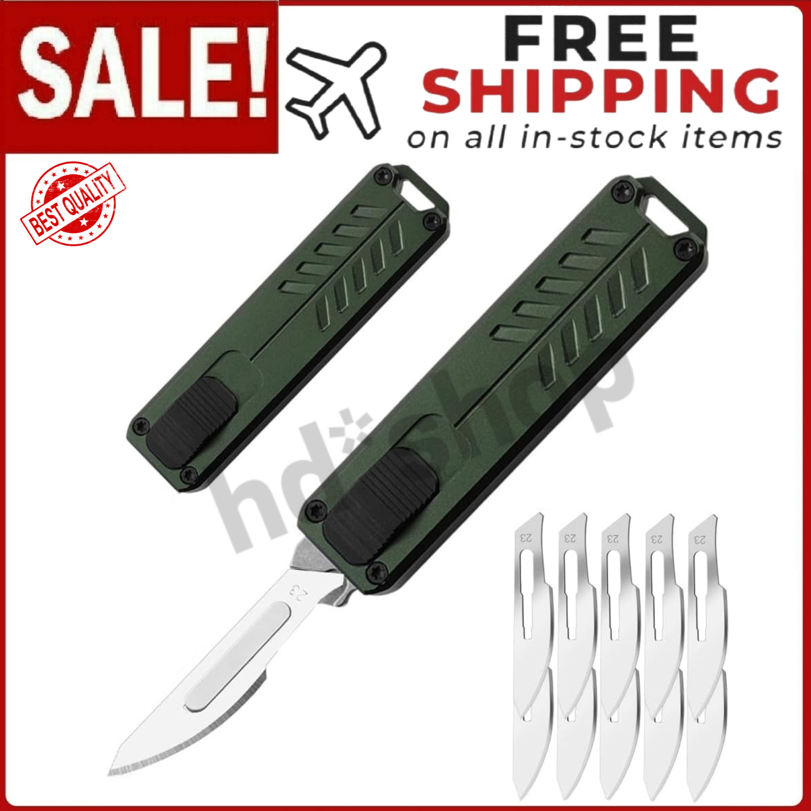 Automatic Utility Knife, Safety Auto Box Cutter Retractable, EDC Push Button gallery
