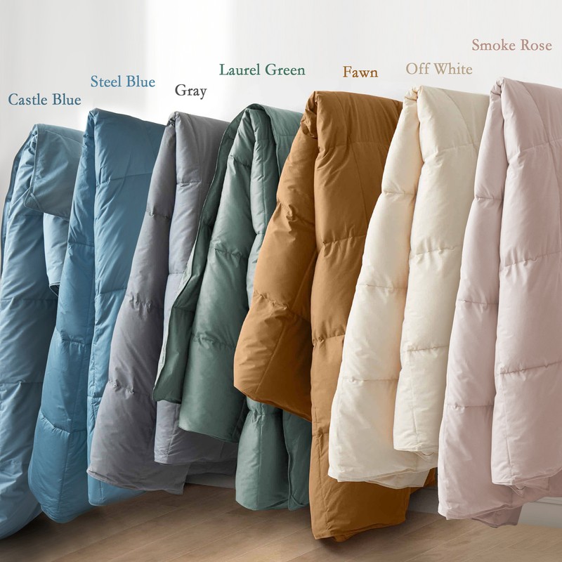 All Season Comforter Bed Blanket Down Feather Fiber Fill, Organic Cotton Shell gallery
