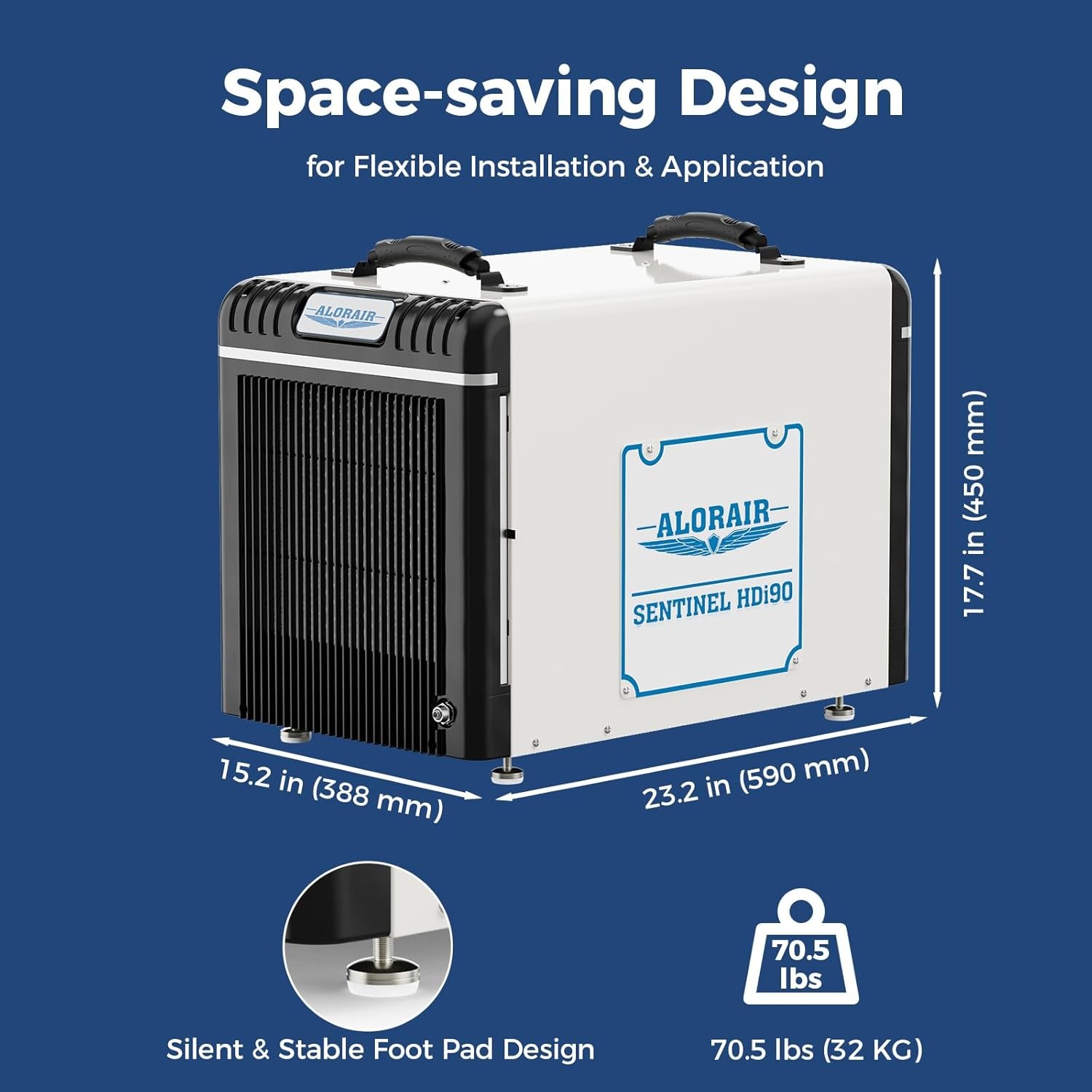 ALORAIR Sentinel HDi90 198Pint Basement Dehumidifier w/Pump & Wi-Fi 6Y Warranty gallery