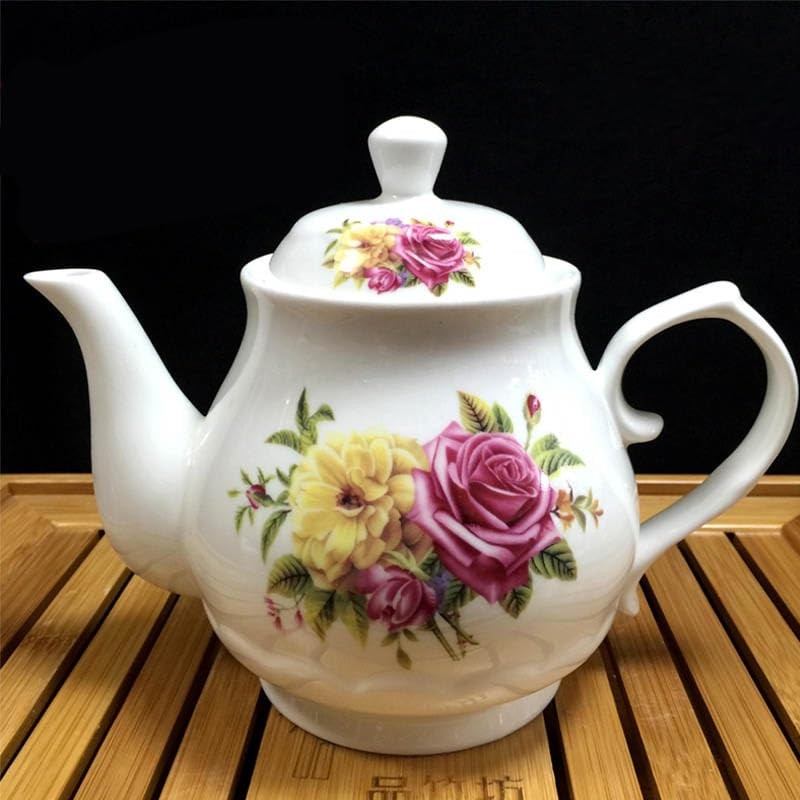 Small Teapot Flower Ceramic Tea Pot For 1 Person Use 13oz 400ml Drinkware Gift gallery