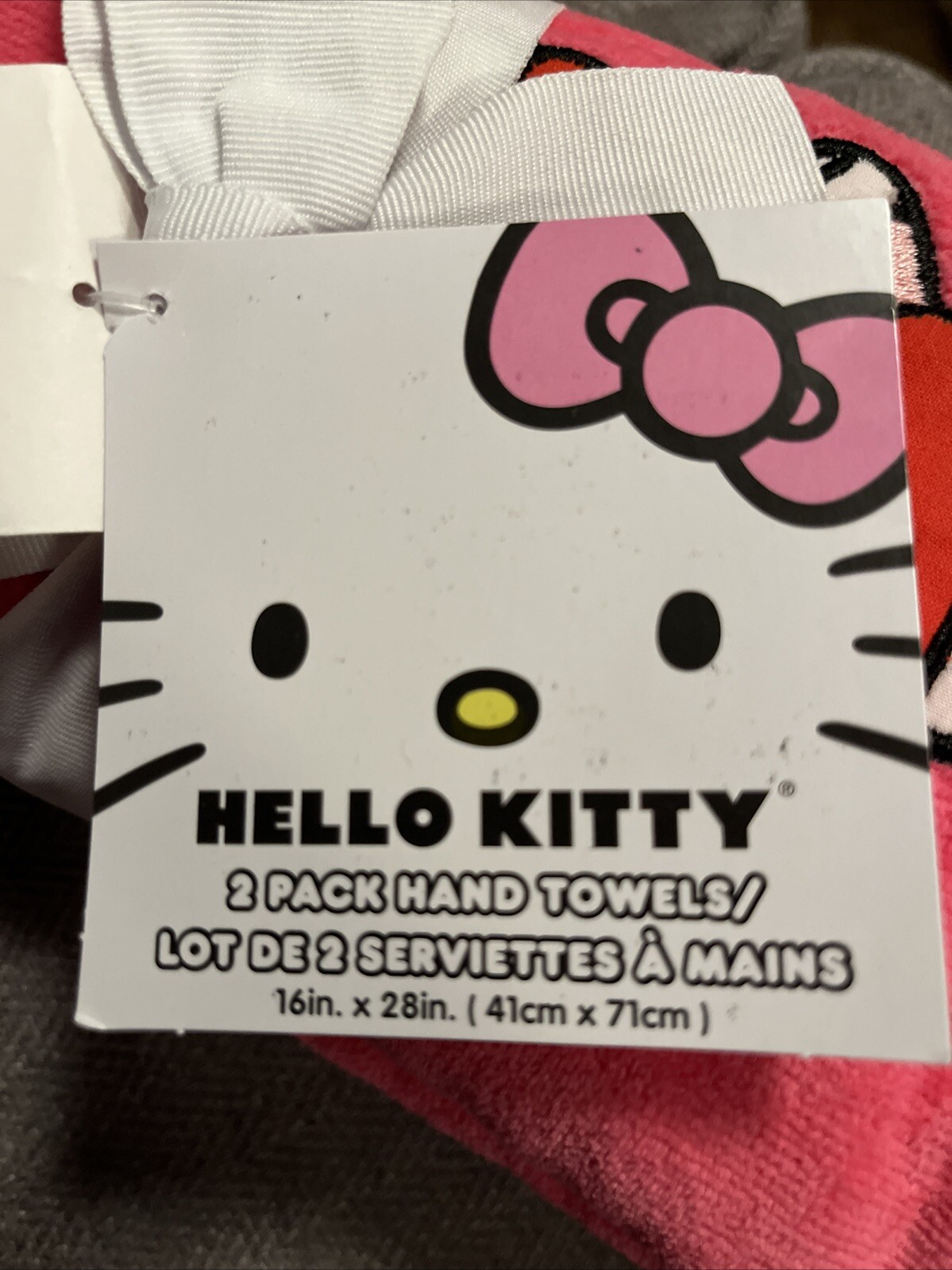 New Hello Kitty Bright Pink Hand Towels Pack Of 2 gallery