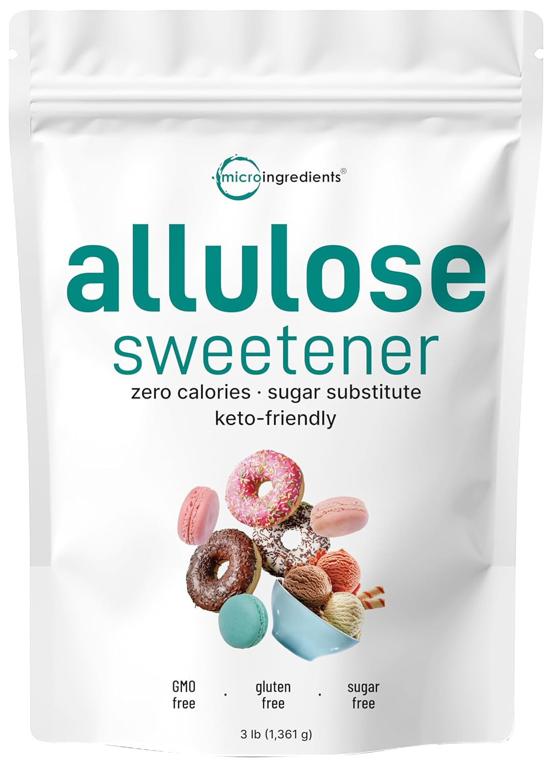 Allulose Sweetener, 3 lbs, Zero Calorie, Plant Based, Keto Friendly gallery