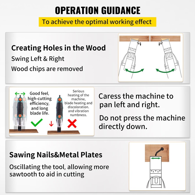 VEVOR Oscillating Multi Tool Saw Blades Multi Tool Blades 100PCS for Wood Metal gallery