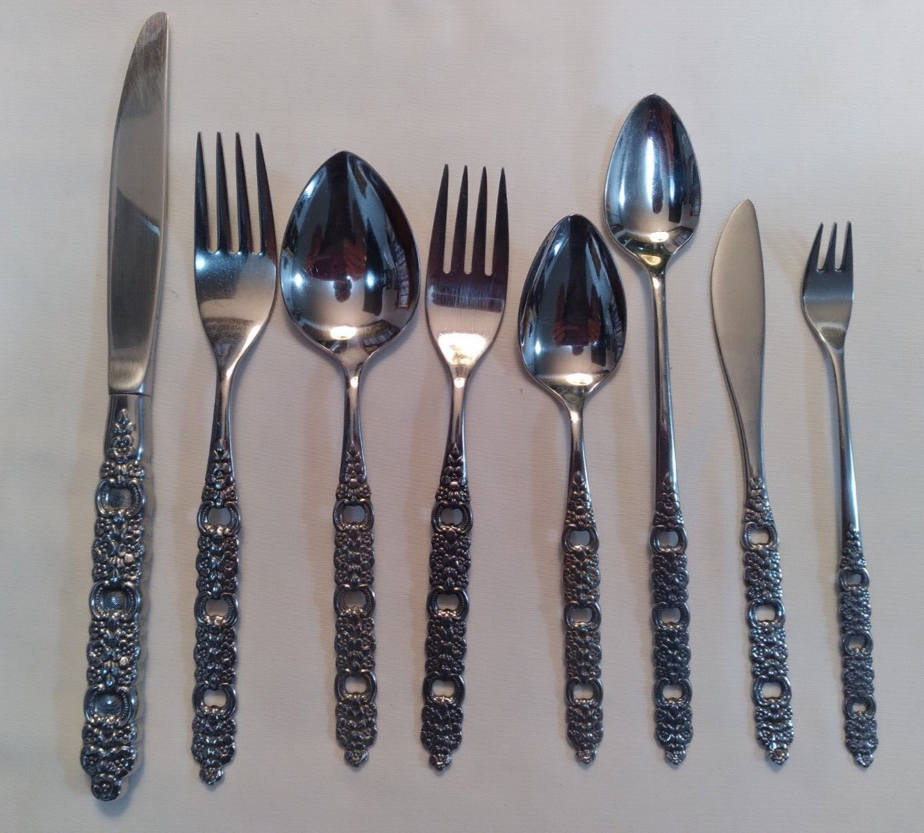 VOILA Oneida Community CHOICE fork spoon serving teaspoon salad roast +++++++ ++ gallery