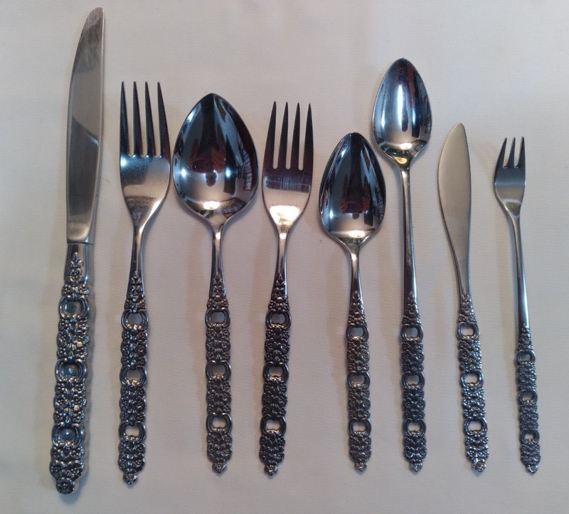 VOILA Oneida Community CHOICE fork spoon serving teaspoon salad roast +++++++ ++ gallery