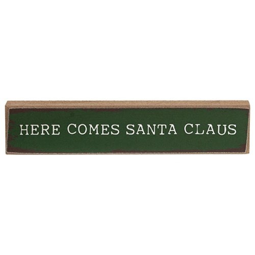 New PRIMITIVE CHRISTMAS Block Signs Stick 3pcs 6"Wx1"H Wood Painted MINI Rustic gallery