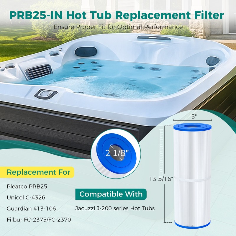 5x13 Spa Filter PRB25-IN Replacement for C-4326 FC-2375 2-Pack 25 Sq.Ft gallery
