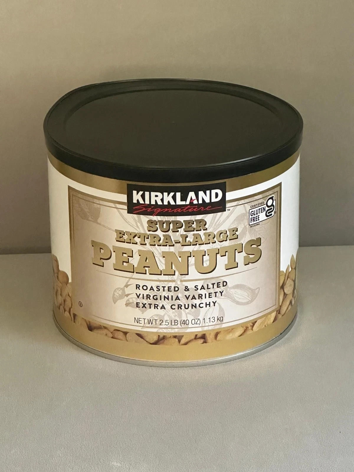 Kirkland Signature Extra Large Peanuts Roasted & Salted Virginia 2.5 lb Can Glut gallery