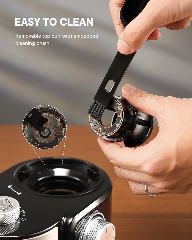 Compact Electric Burr Mill Coffee Grinder with 16 Settings for Any Brew Method gallery