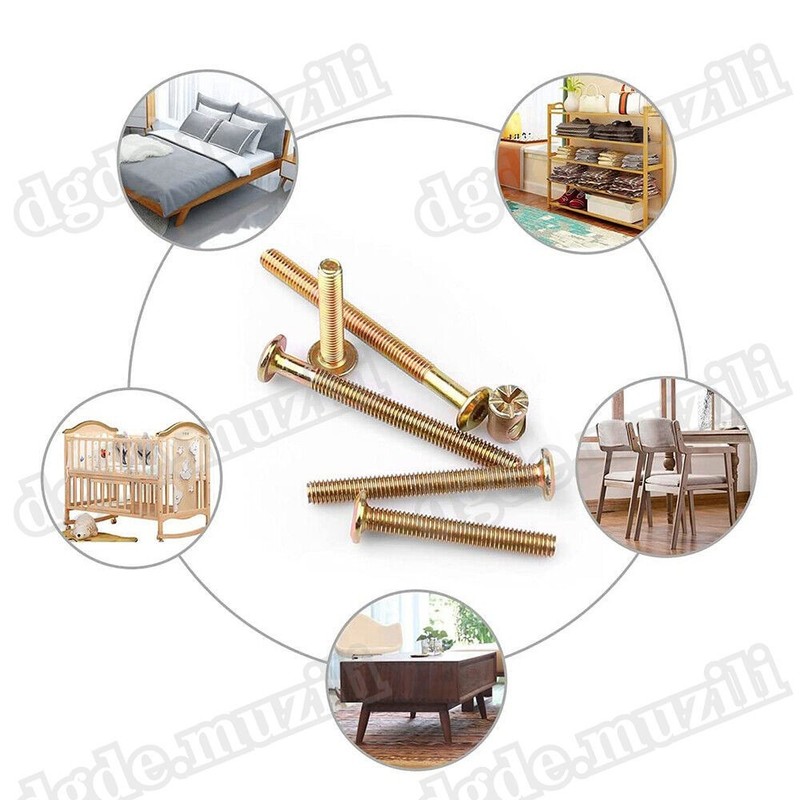 50PCS M6 Hex Socket Head Cap Screw Kit Furniture Barrel Bolt for Bunk Bed & Crib gallery