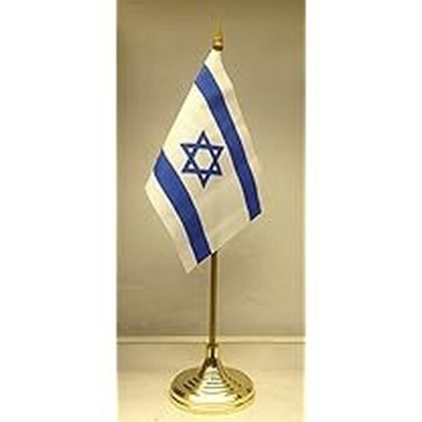 Israel Flag 4x6in Stick Flag Small Handheld Israeli Flag 4" x 6" 12 PACK gallery