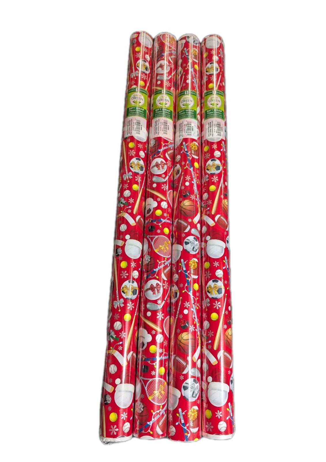 4Pack - Holiday Sporting Goods Wrapping Paper -Jillson Roberts Gift Wrap XjJ685 gallery