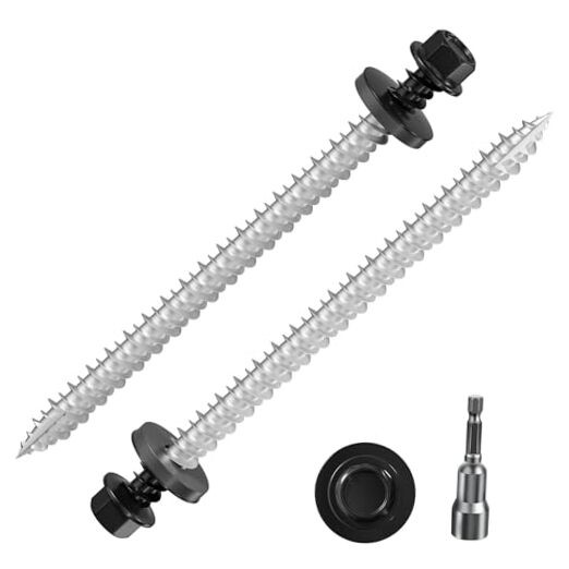 # 3/6 * 3" 42PCSlbs Hexagonal Metal Sheet roof Screws,#0 * 3 3/16*3 1 Black gallery