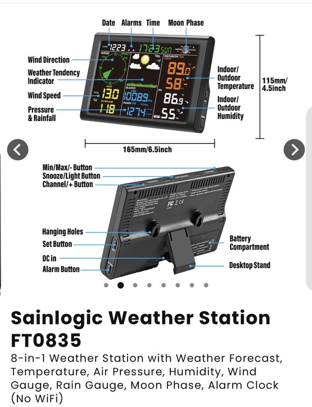 Sainlogic WS0835 Wireless Weather Station gallery