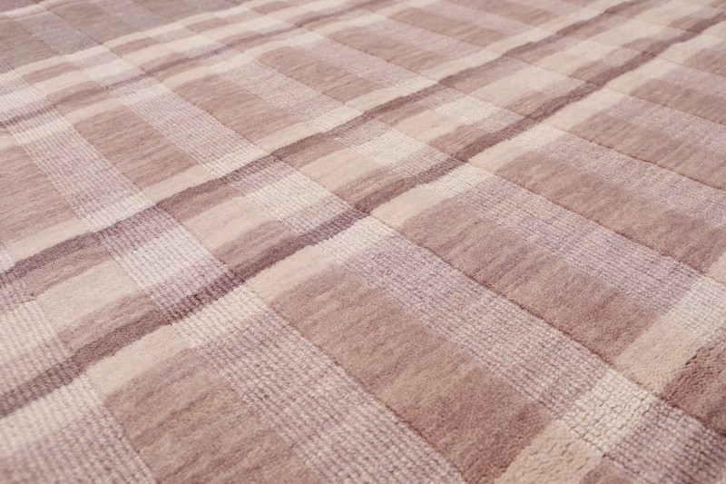 5' x 7' Handmade 100% Wool Loop & Cut Pile Area Rug 5x7 Contemporary Beige gallery