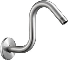 Shower Head Extension Arm S Shaped Shower Arm with 6 in Brushed Nickel 6 in