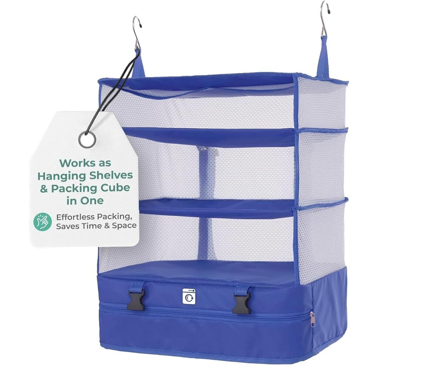 Portable Hanging Travel Shelves, Collapsing Closet Organizer Hanging Cubes gallery