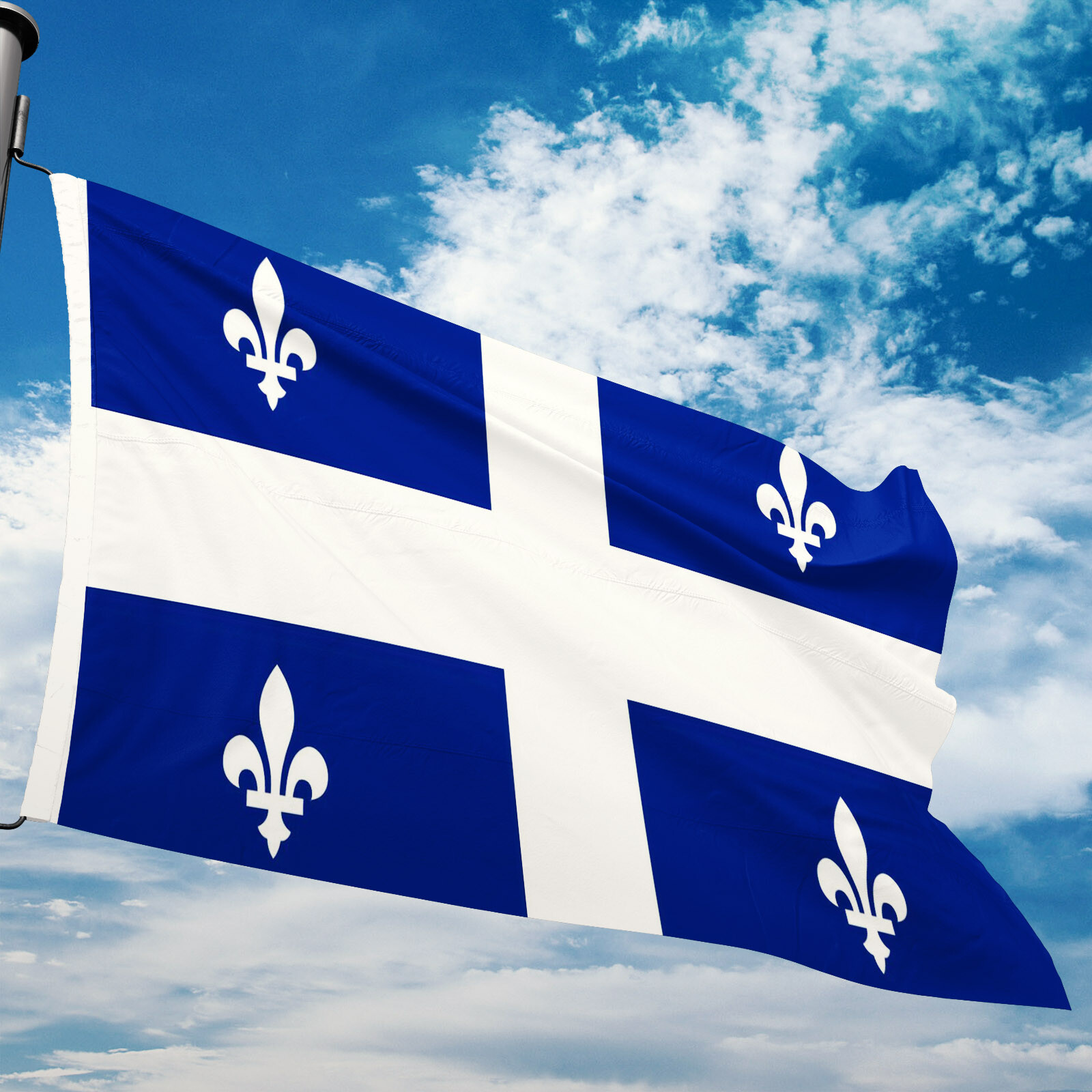 3x5 ft Quebec Flag - Canadian Province of Quebec Flags Polyester Banner gallery