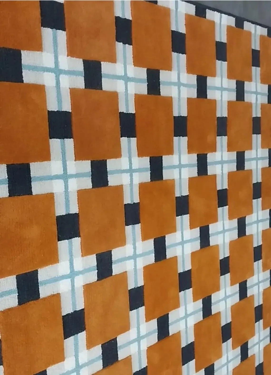 Rug Hand-Tufted High low cut pile Camel Nz Wool Area Rug Living Room office gallery