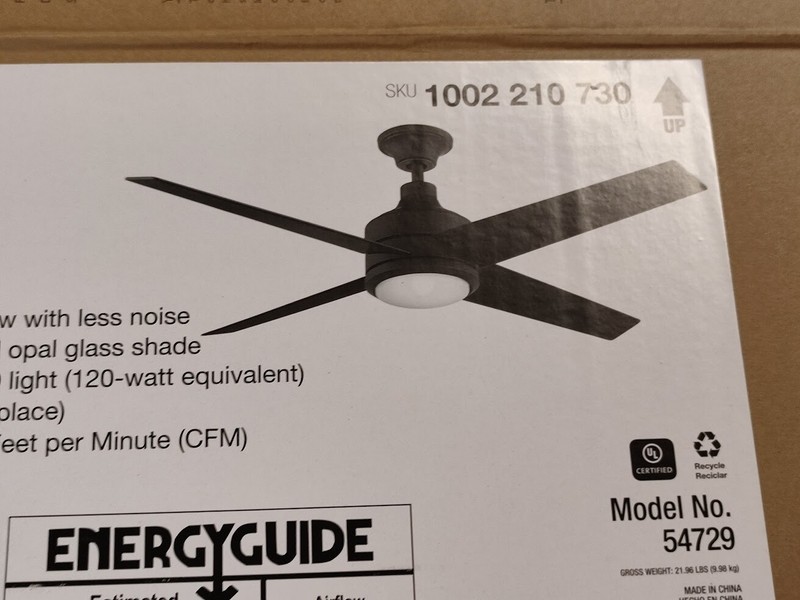 FOR PARTS ONLY - Canopy Ring - HDC Mercer 52'' Oil-Rubbed Bronze Ceiling Fan gallery