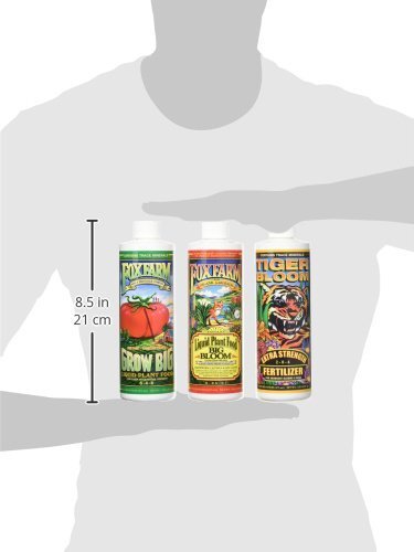 FoxFarm GLCMBX0006 Liquid Nutrient Soil Trio-Pints, Grow Big, Tiger Bloom, 16 Fl gallery