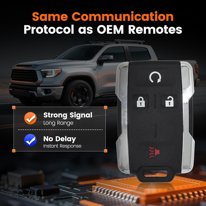 Replacement Key : OBD Remote Start DIY Entry Compatible with 2015-2021 Silverado gallery