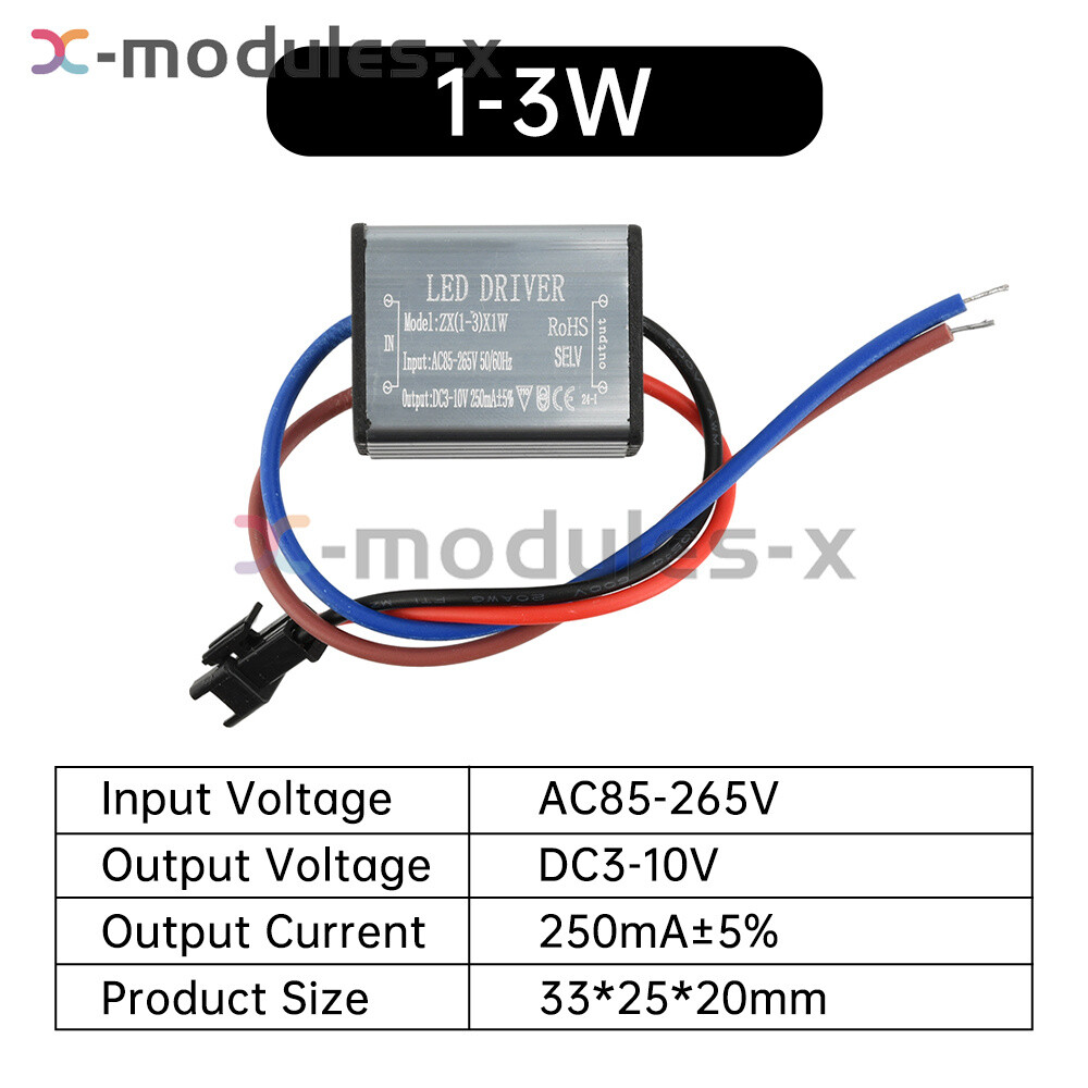 LED Driver 1-24W Adapter Transformer AC85V-265V 250mA Waterproof Power Supply gallery