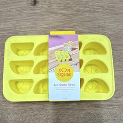 Sun Squad Yellow Silicone Lemon Slice Ice Cube Tray Dishwasher Microwave Safe