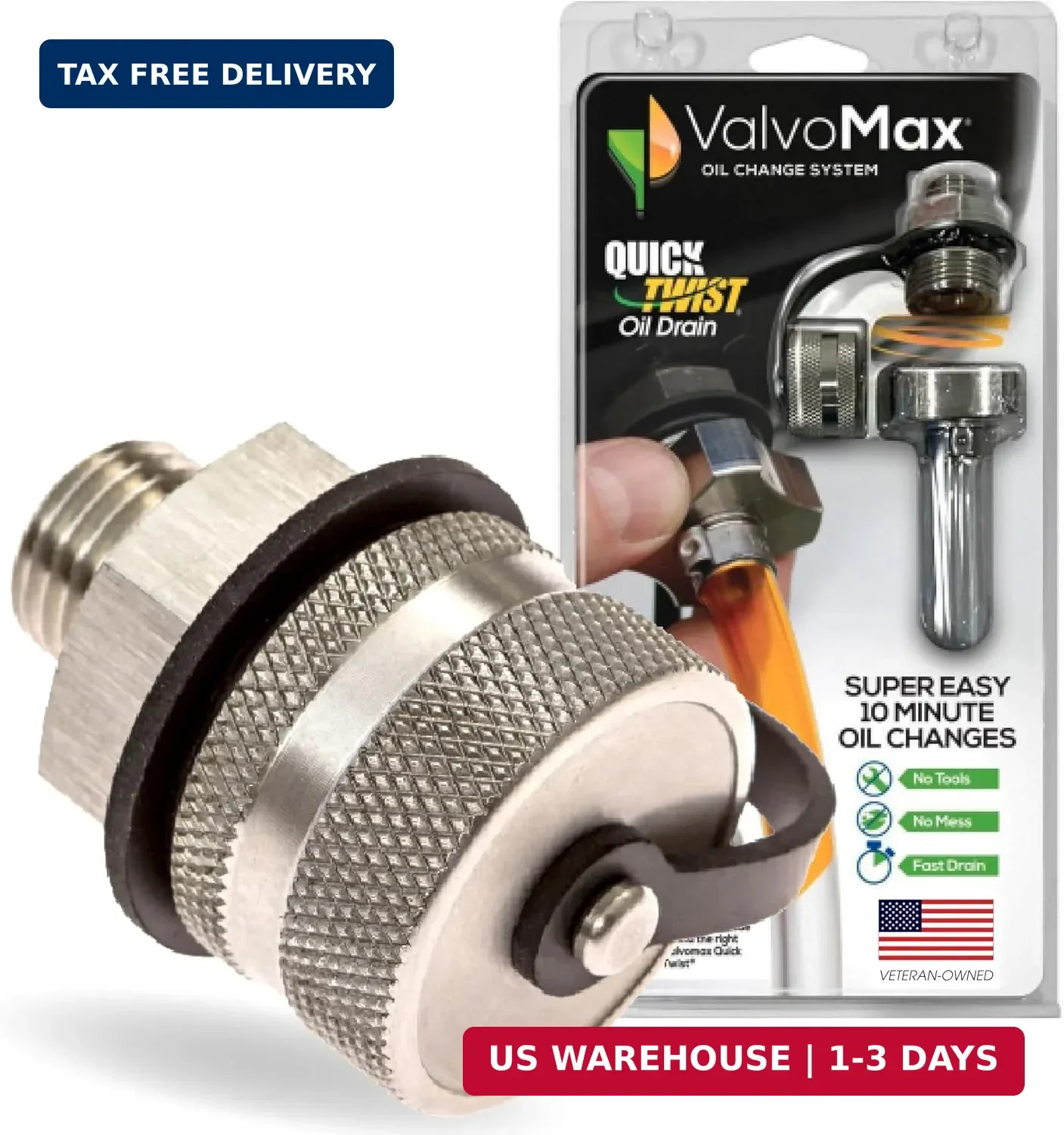 ValvoMax Oil Drain Valve - Quick Twist Oil Drain Plug for Mess-Free DIY Oil Chan gallery