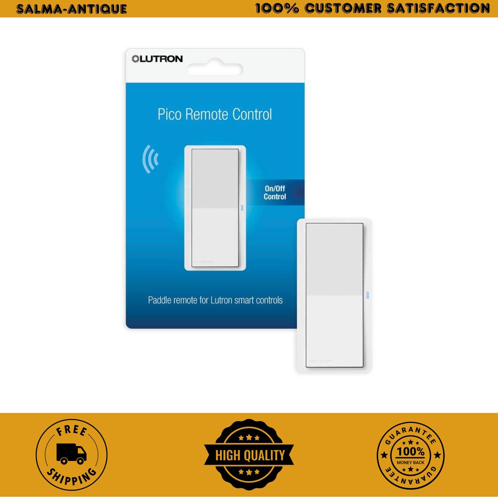 Pico Paddle Remote for On/Off Control of Caseta Smart Switches/Dimmers, White (P gallery