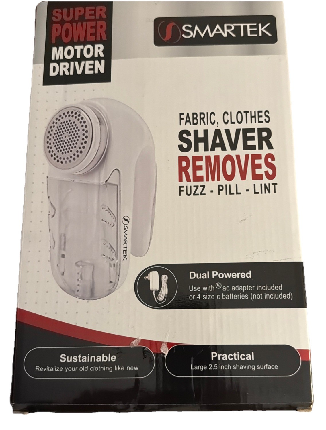 Smartek Deluxe Fabric Shaver Lint Remover with AC Adapter and Battery Option gallery