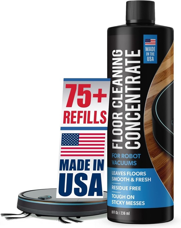 Effortless Floor Care: 75+ Refills Robot Vacuum Cleaning Solution - Made in USA gallery