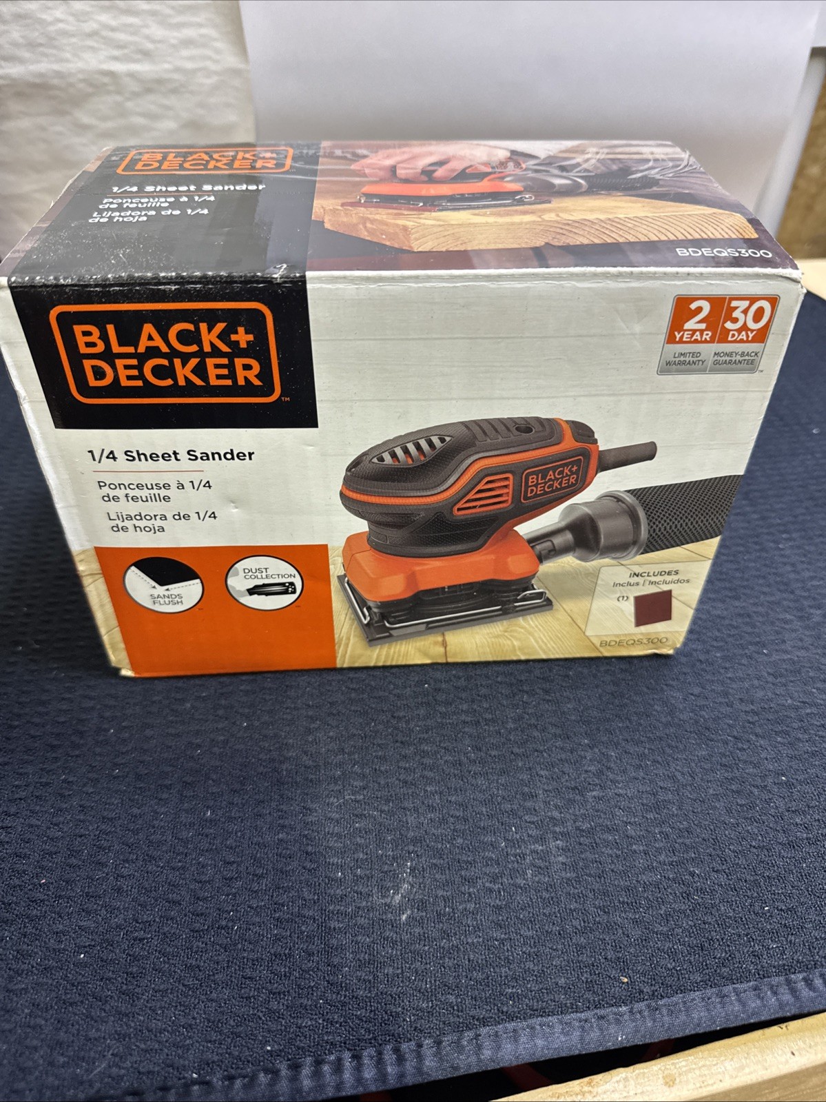 BLACK + DECKER BDEQS300 1/4 Sheet Sander. New Opened Box. gallery