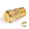 EFIELD (2 to 100 Packs) 3/4"Push Fit ×3/4"Female Adapter Brass Fitting Lead Free gallery