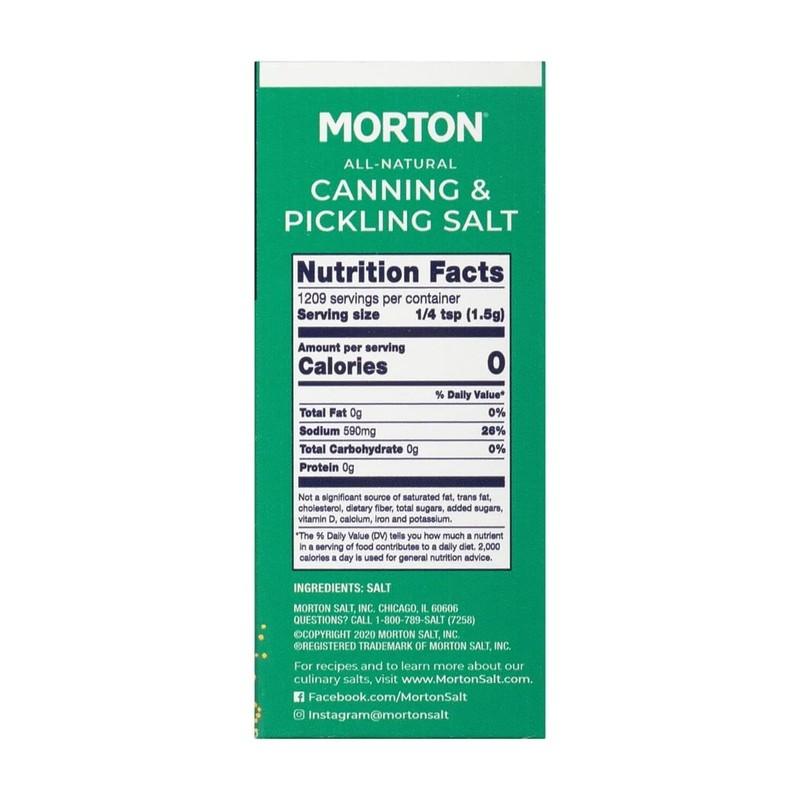 (4 pack) Morton® Canning & Pickling Salt, for Preserving and Pickling, 4 lb Box. gallery