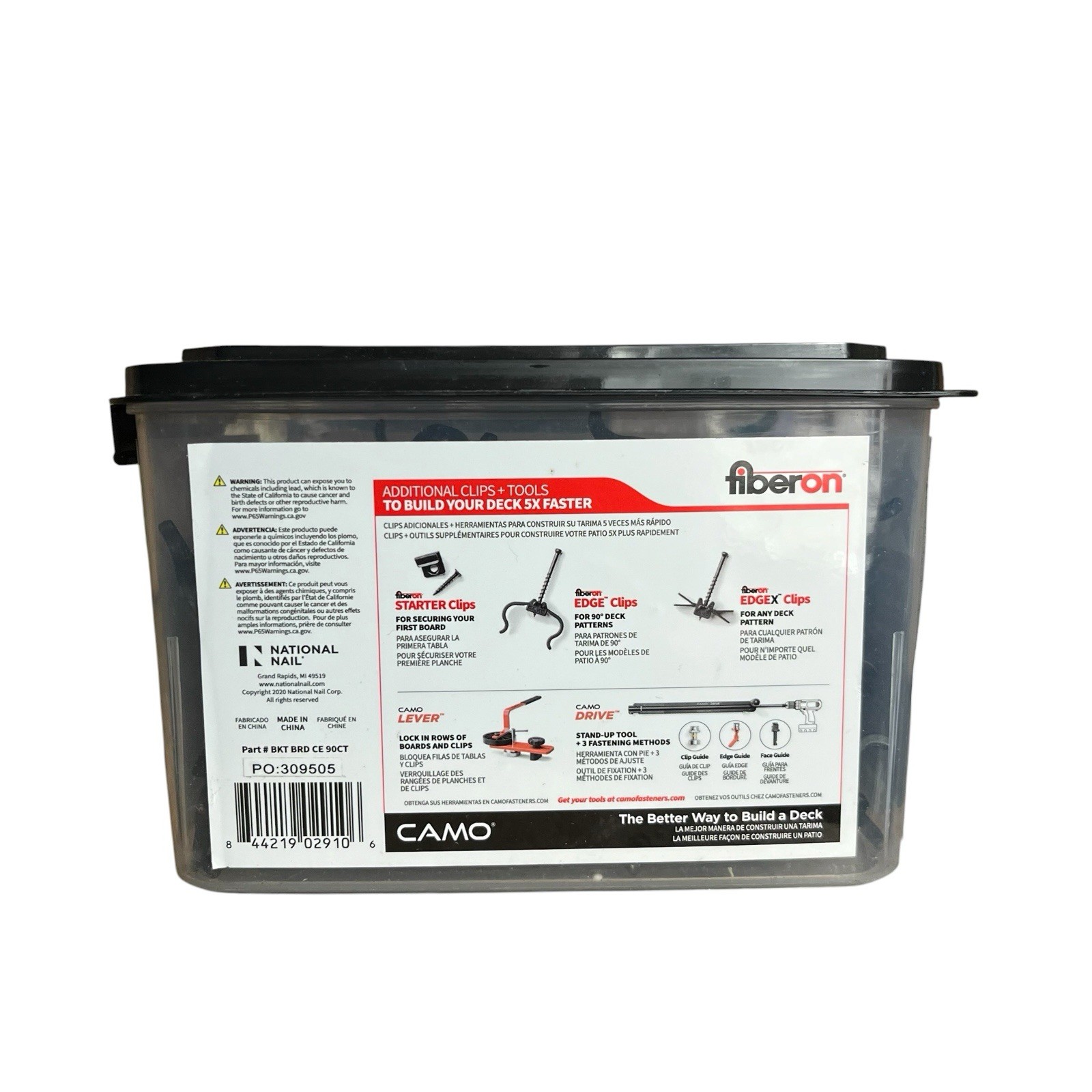Fiberon Edge Hidden Fasteners - 90 Count Box - 50 sq ft (4.65 m. sq.) Coverage gallery