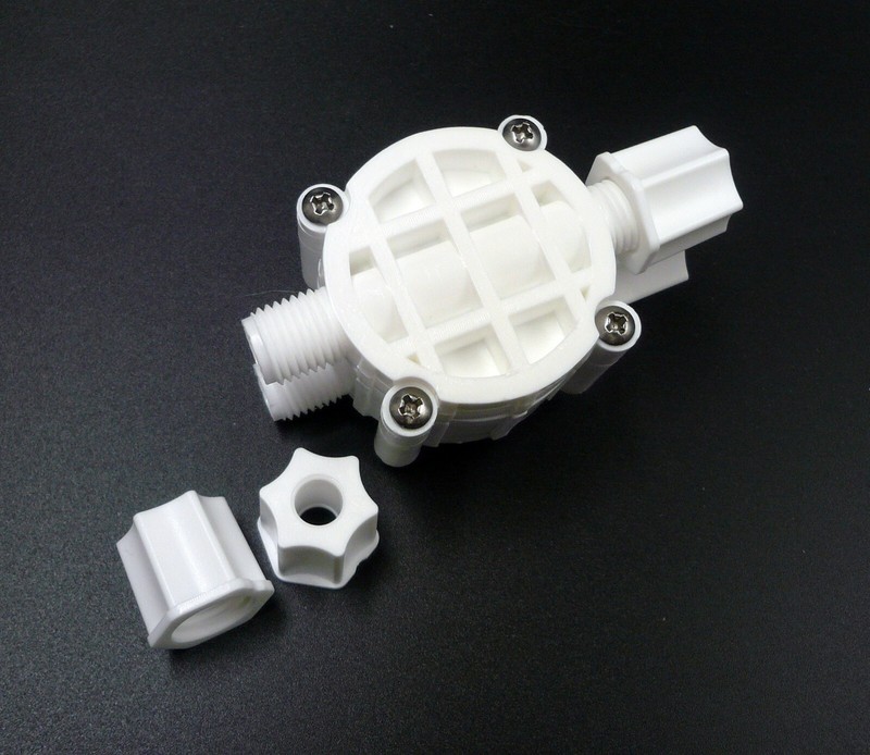 RO 1/4" Check Valve, Flow Restrictor 800, and Tube compression Automatic Shutoff gallery
