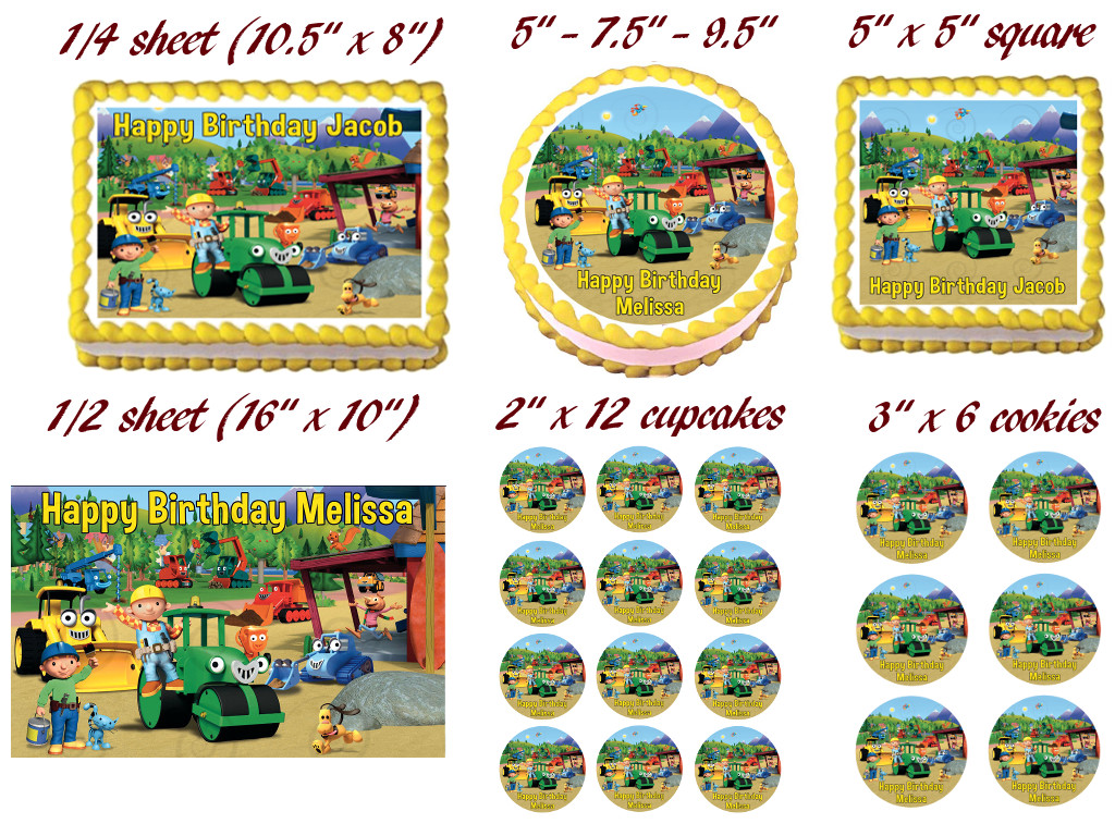 BOB THE BUILDER Edible Cake topper Party image gallery