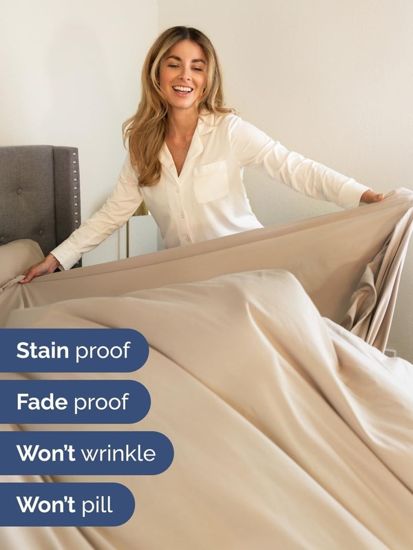 Extra Deep Queen Sheet Set - 4 Piece Breathable & Cooling Bed Sheets - Easily... gallery