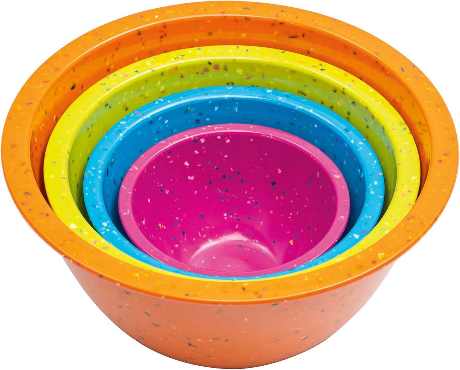 Confetti Nesting Mixing Bowls Set - 4-Piece Colorful Kitchen Bowls (18oz, 1.25Q gallery